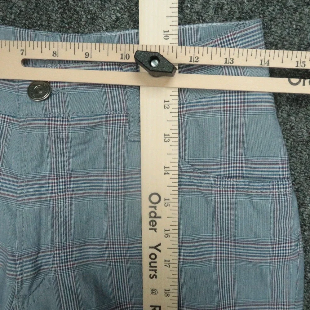 Brax Pants Men 28x29 Blue Plaid‎ Chuck Ultralight Chino 5 Pocket Stretch - Picture 8 of 10